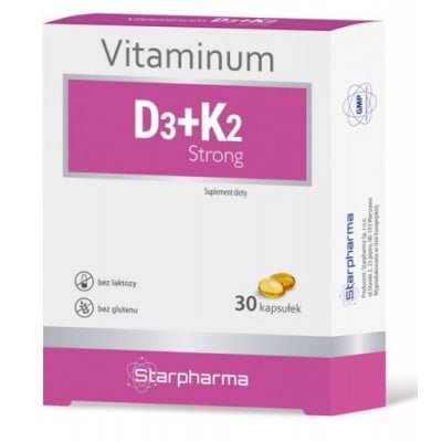 Maisto papildas VITAMINUM D3+K2 STRONG, 30 kaps.