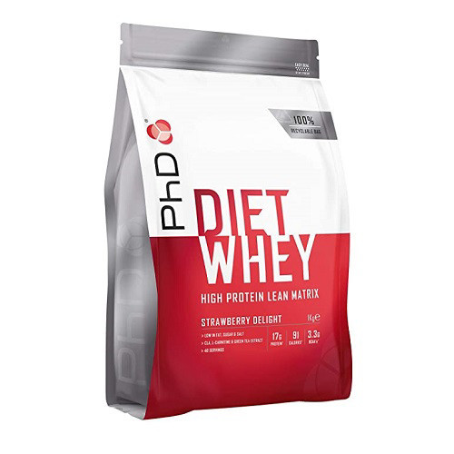 Proteinas PhD Diet Whey 1KG Braškių Skonio