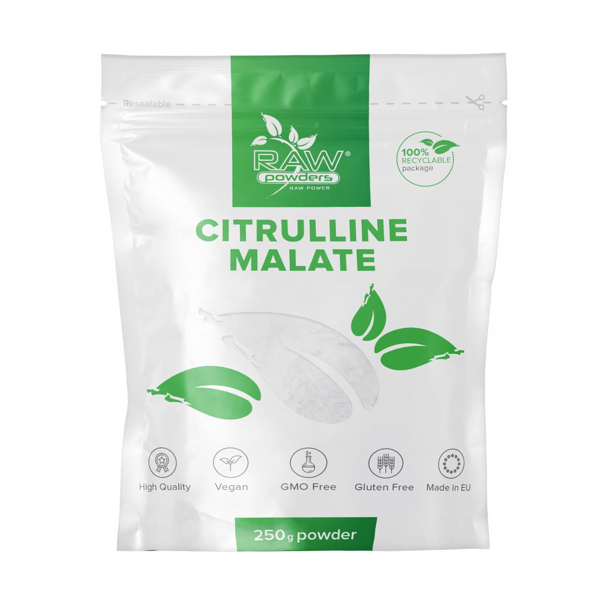 RAW POWDERS, CITRULINO malatas, milteliai, 250g
