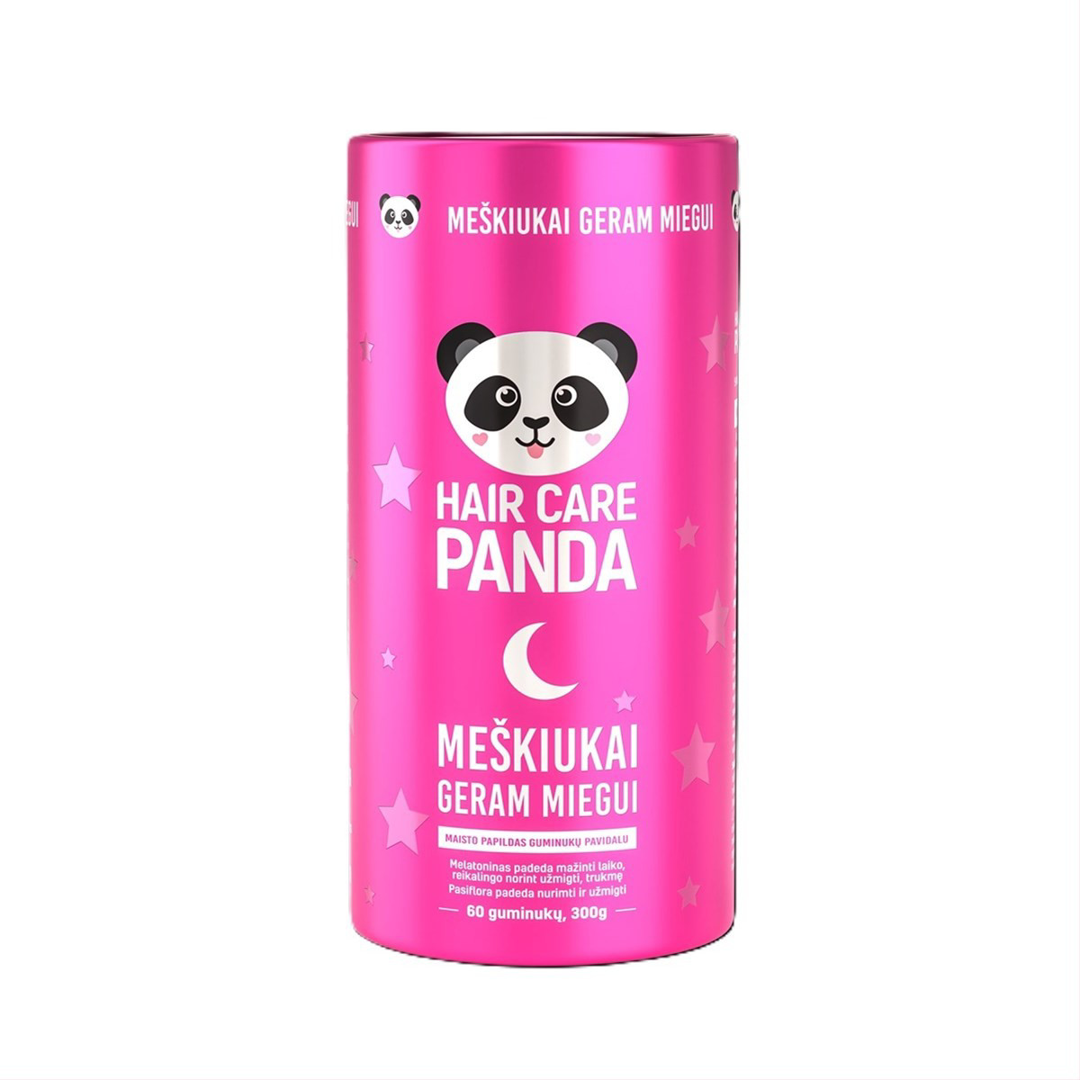 HAIR CARE PANDA MEŠKIUKAI GERAM MIEGUI, 60 guminukų