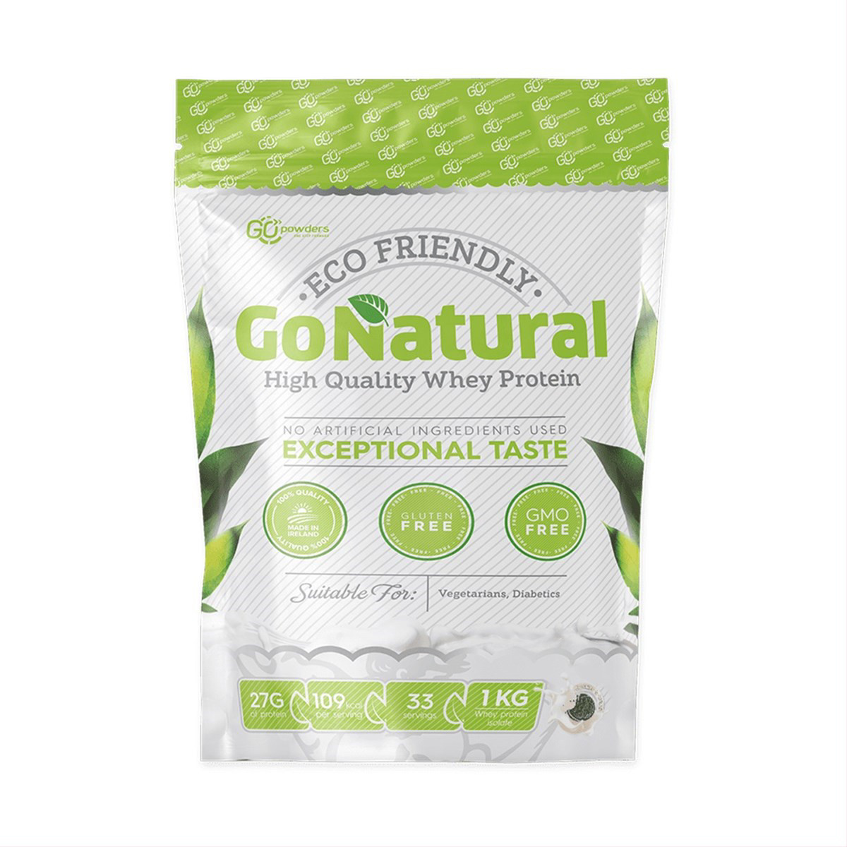 GO POWDERS GO NATURAL, proteinas, sausainių skonio, 1kg