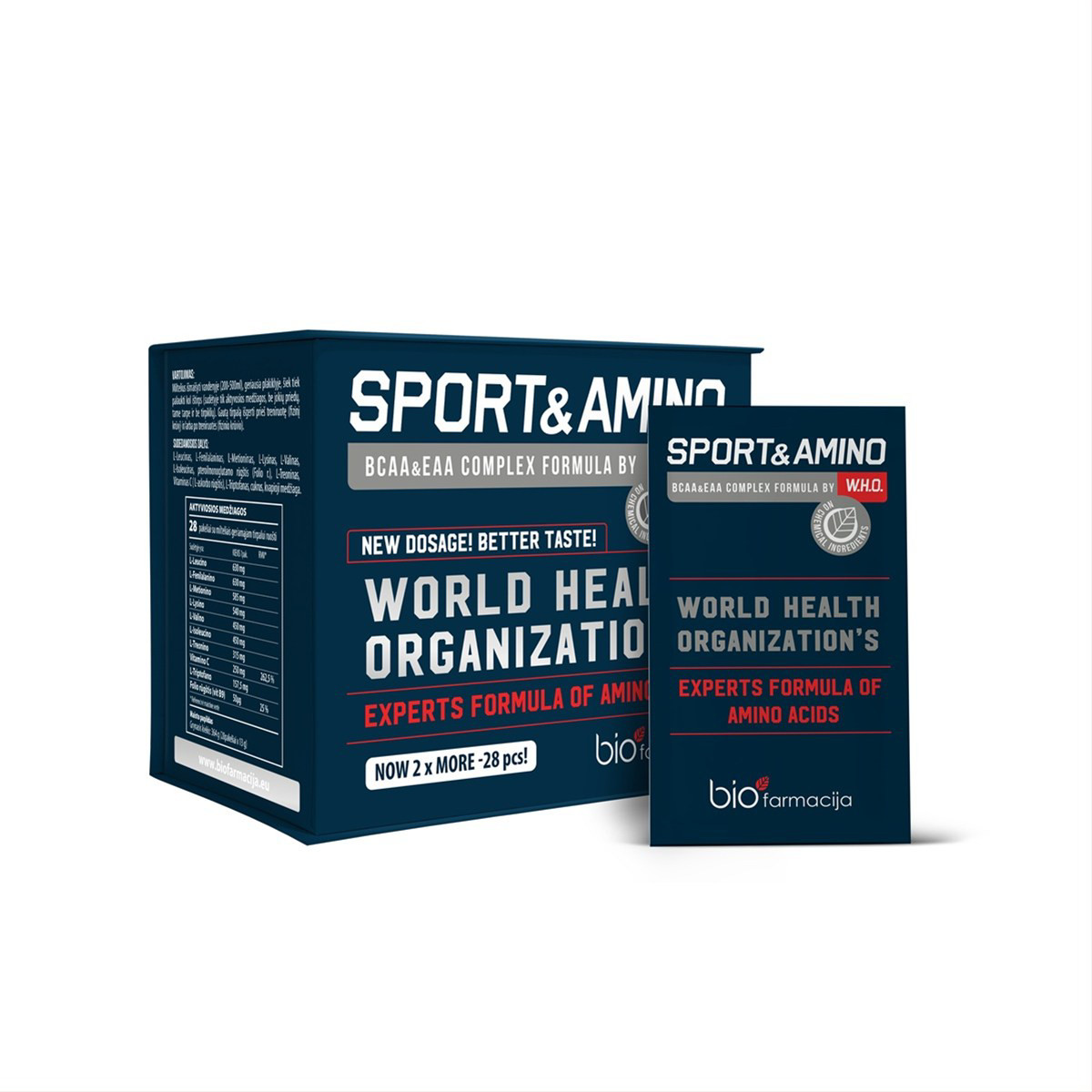 SPORT&AMINO W.H.O, milteliai geriamajam tirpalui. N28