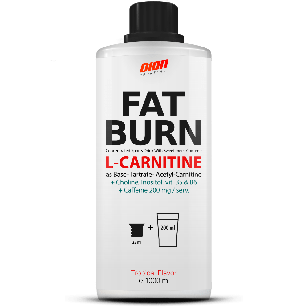 DION SPORTLAB FAT BURN Liquid, Tropikų sk., 1000 ml