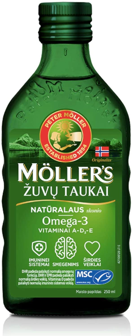 Žuvų taukai Möller’s CLO 250 ml