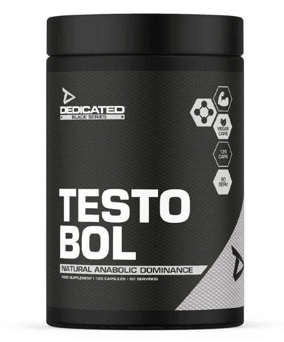 "TESTO-BOL" Pažangus Testosterono Skatinimo Kompleksas 'Dedicated' (120kaps)