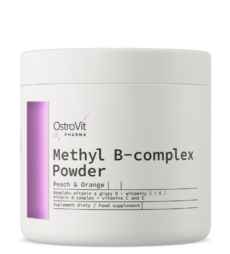 "Methyl B-complex powder" Methyl B-kompleksas Peach&Orange skonio 'Ostrovit Pharma' (180g)