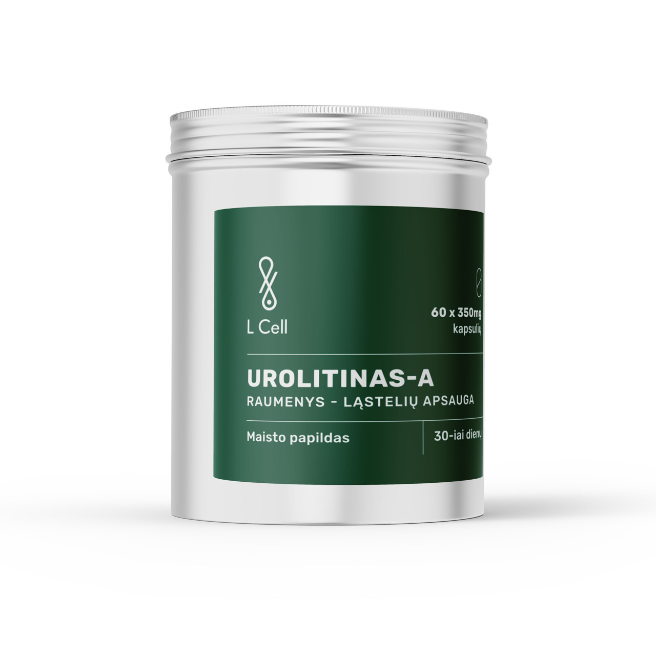 L Cell Urolitinas A, maisto papildas, 350mg, kapsulės, 60 vnt.