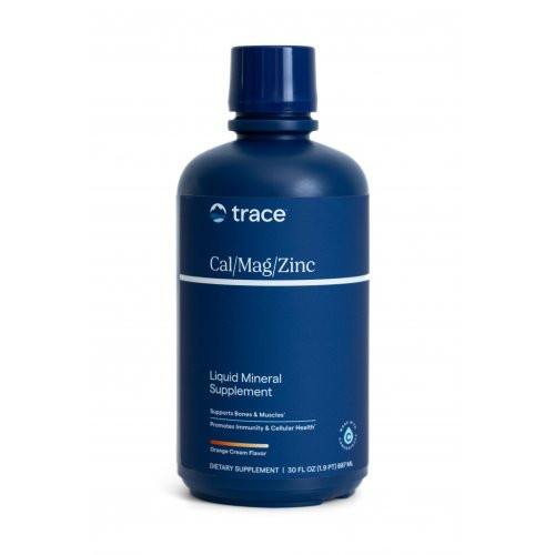 Trace Minerals Liquid Cal/Mag/Zinc Skystas kalcis magnis cinkas + Vit.D, 473ml