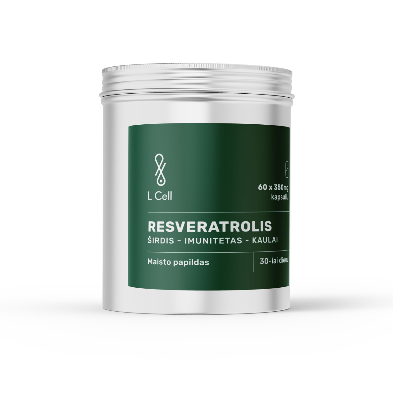 L Cell Trans Resveratrolis, maisto papildas, 300mg, kapsulės, 60 vnt.