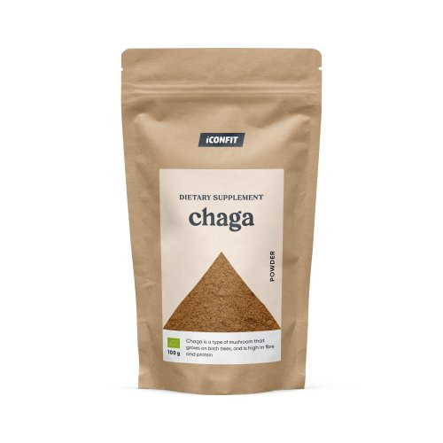 Iconfit Chaga Powder Natural Ekologiški čaga milteliai, 100g