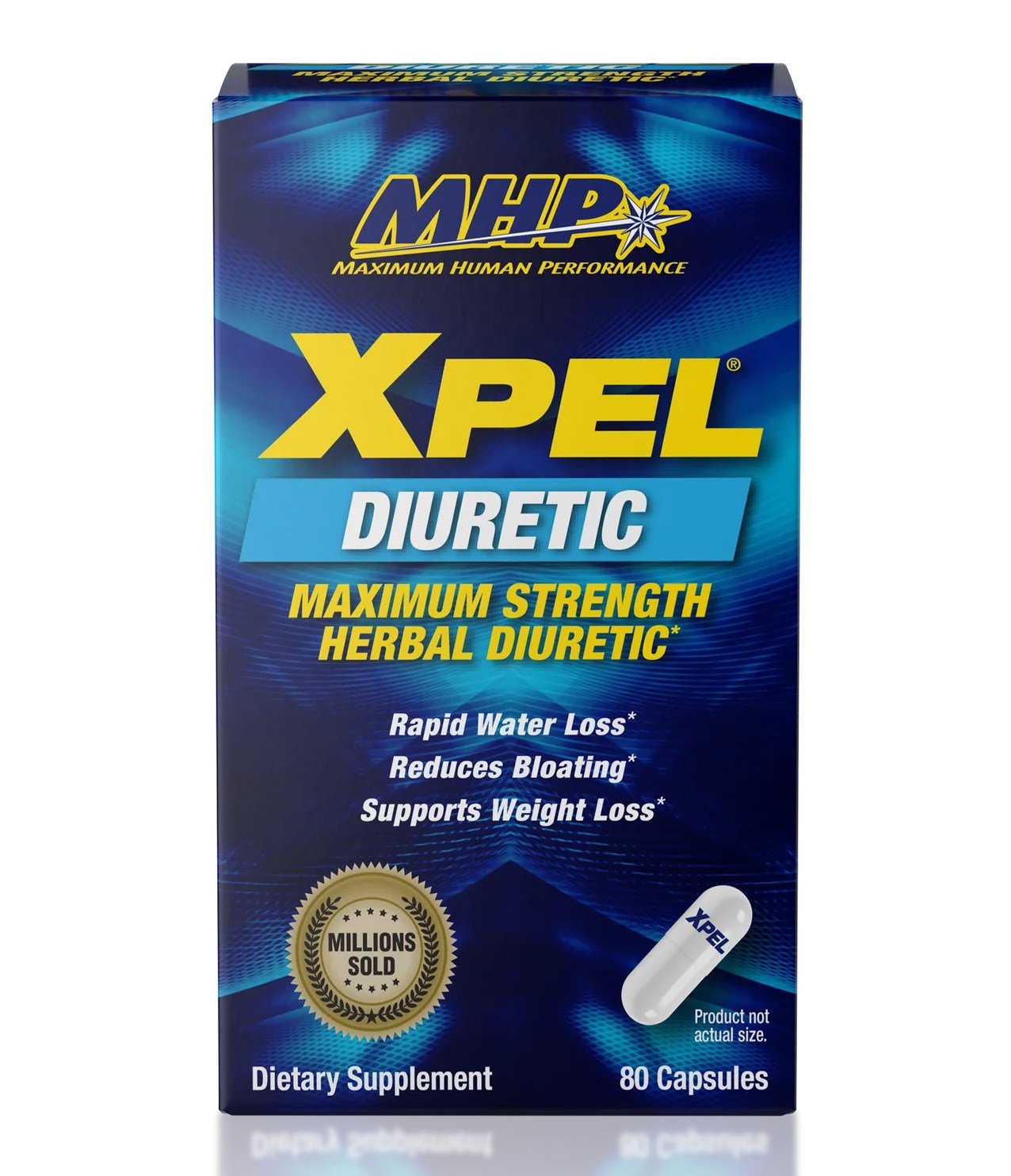 "XPEL®" Efektyvus Natūralus Diuretikas 'Maximum Human Performance' (80kaps)