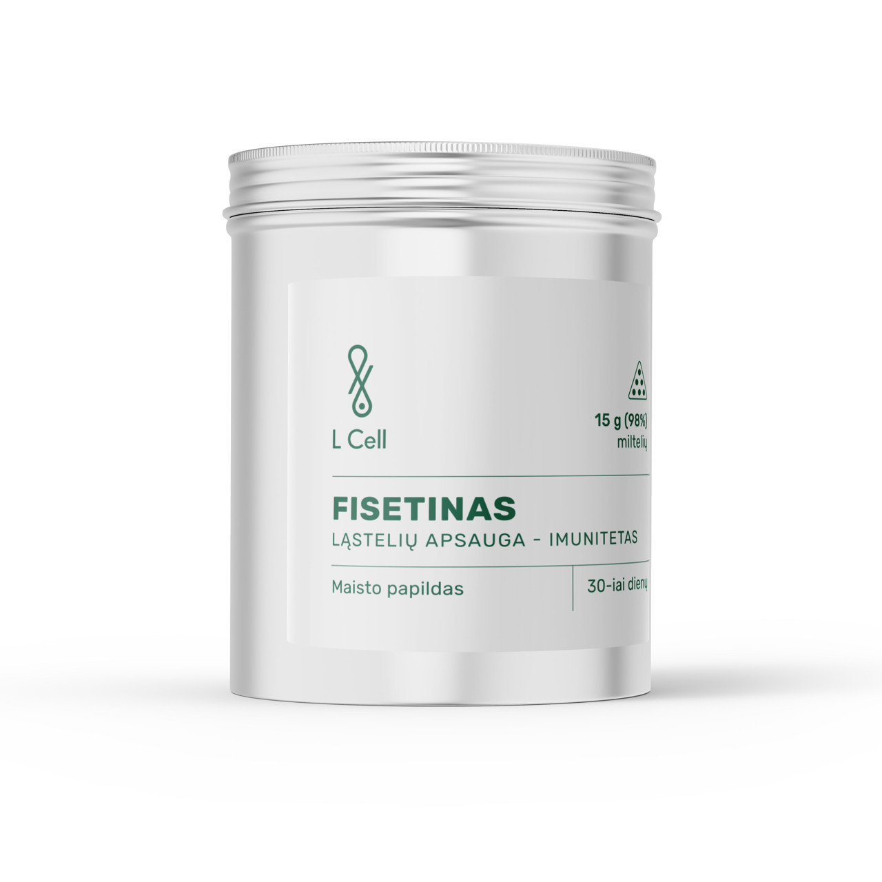 L Cell Fisetinas, maisto papildas, 500mg, milteliai, 15g