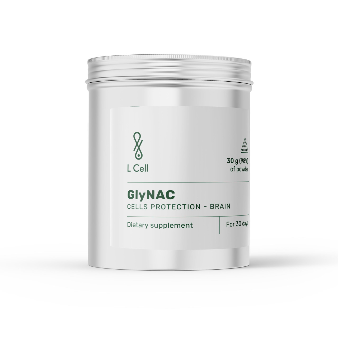 L Cell GlyNAC, maisto papildas, 500mg, milteliai, 30g