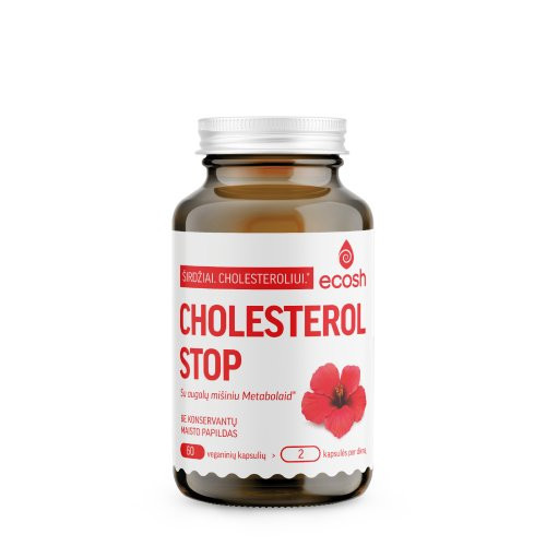 Ecosh Cholesterol Stop Food Supplement Maisto papildas cholesteroliui mažinti, 60 kapsulių