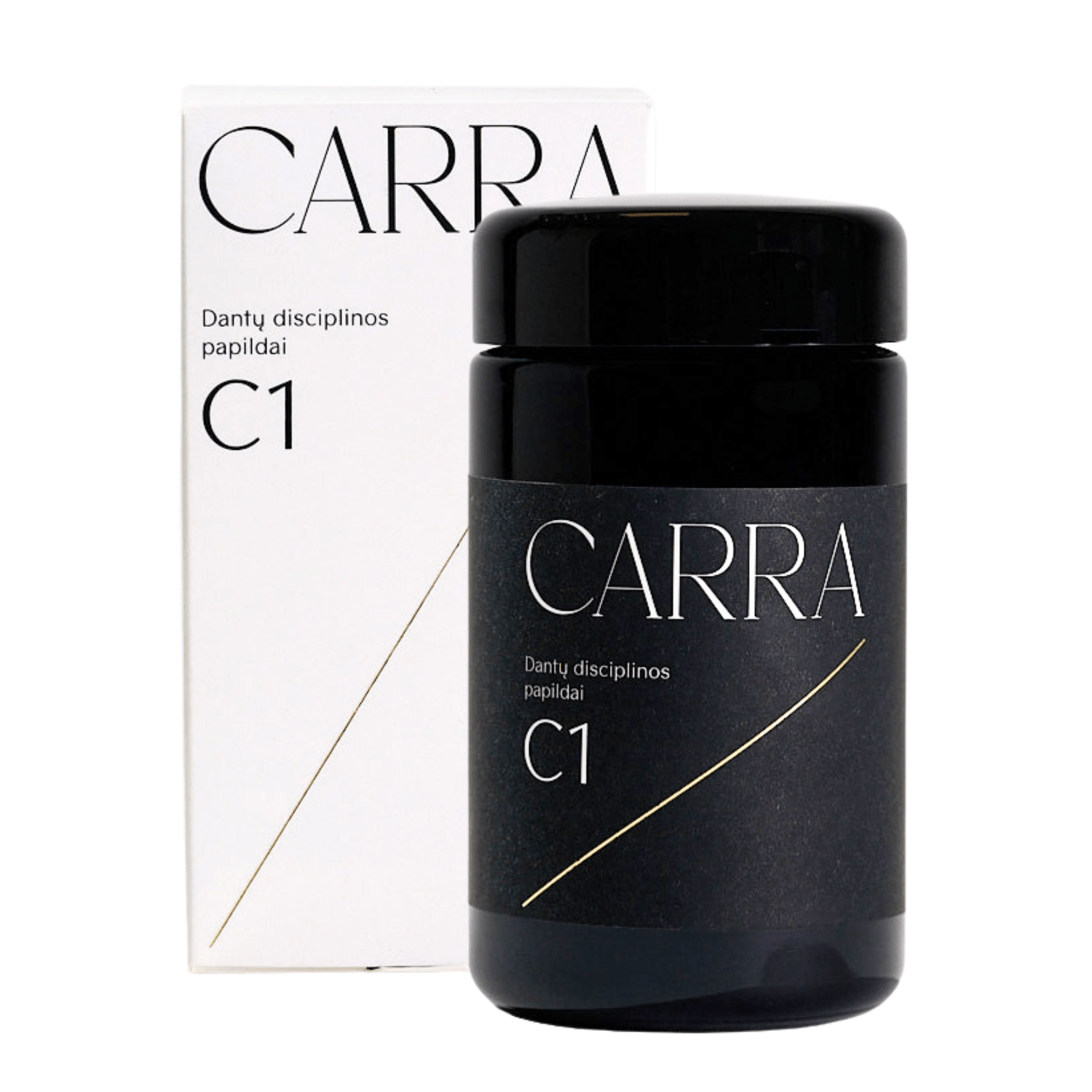 "Carra C1" dantų disciplinos maisto papildas (vitaminas D3 ir K2), 60 kaps.