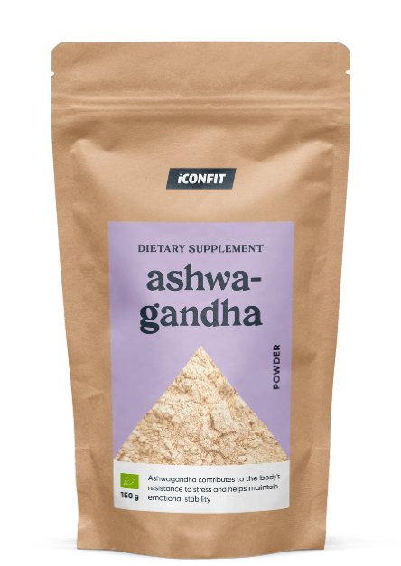 „Organic Ashwagandha“ Ekologiški ašvagandos milteliai ‘Iconfit’ (150g)