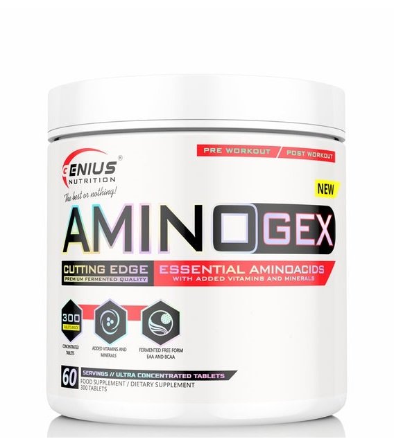 "iBCAA" Fermentuotų Amino Rūgščių Kompleksas 2:1:1 'Genius Nutrition' (200kaps/40porc)