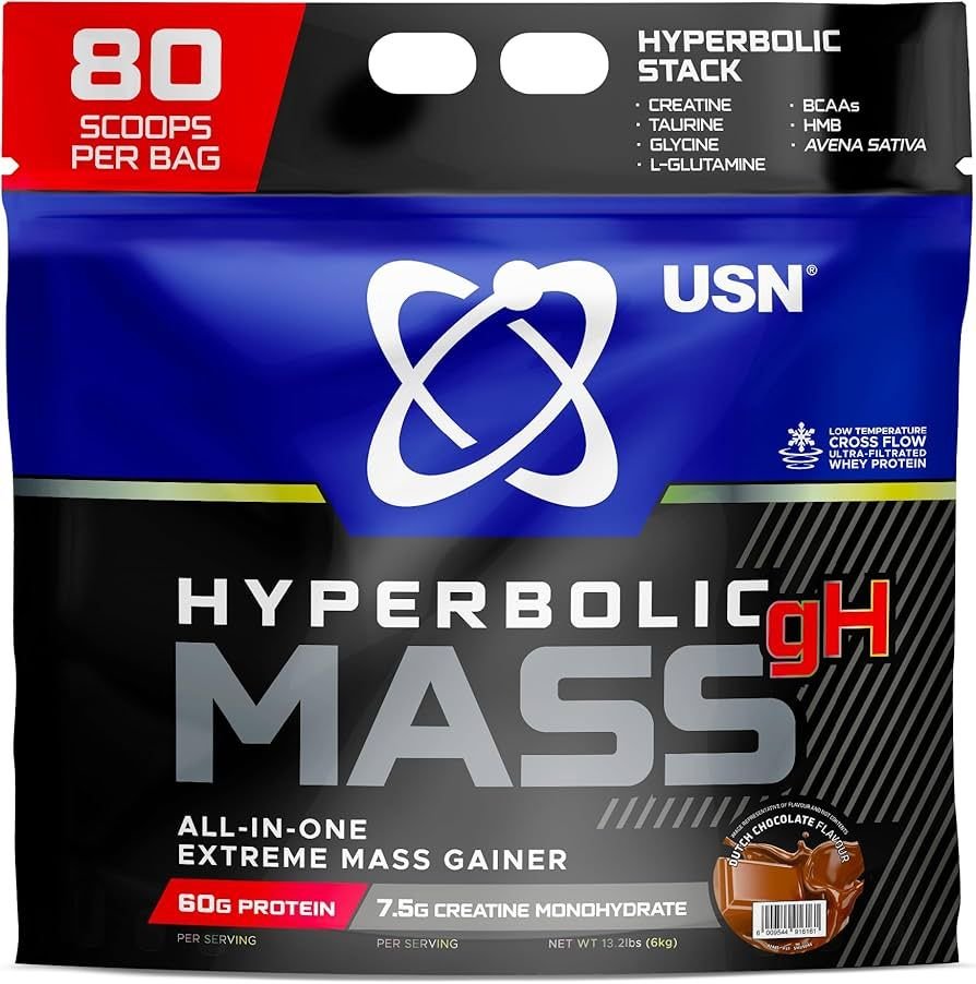 USN Hyperbolic Mass gH 6000 g. - Dutch Chocolate skonis