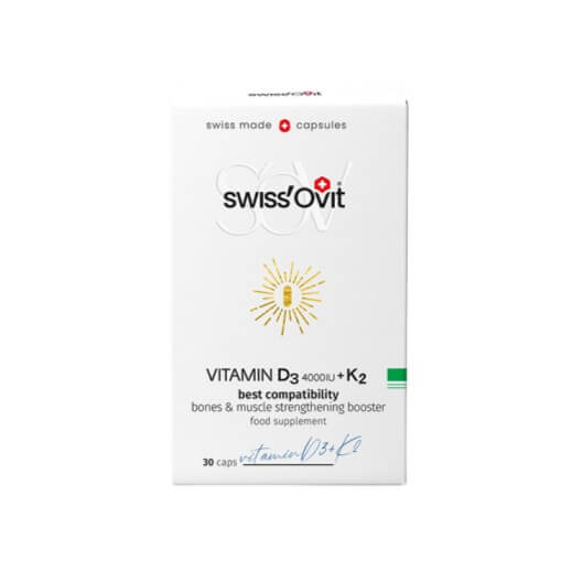 SWISSOVIT Vitamin D3 4000IU + K2 – 30 kaps.