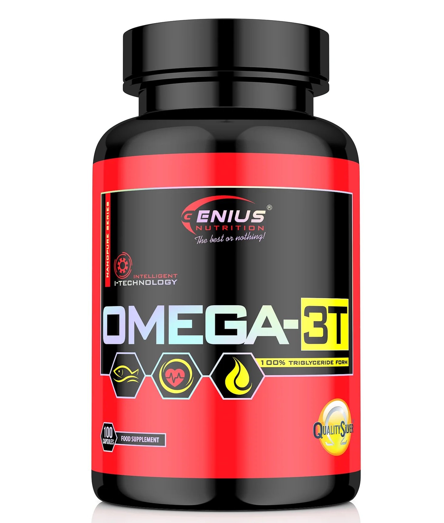 "Omega 3T" Trigleciridai 1000mg ‘Genius Nutrition’ (100kaps)