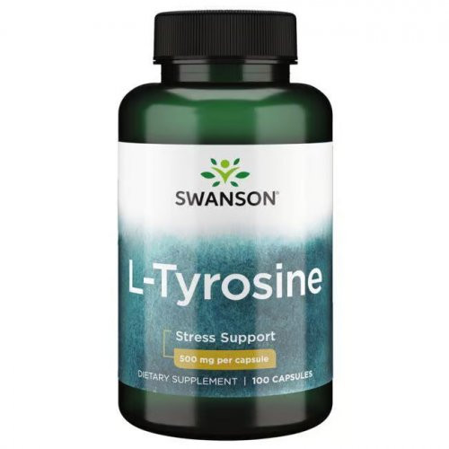 SWANSON L-Tyrosine 500mg Stress Support Maisto papildas L-Tirozinas, 100 kapsulių