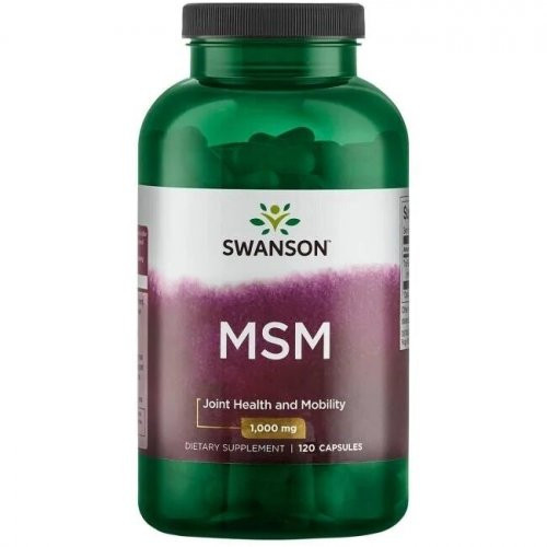 SWANSON MSM 1.000mg Joint Health and Mobility Maisto papildas, 120 kapsulių