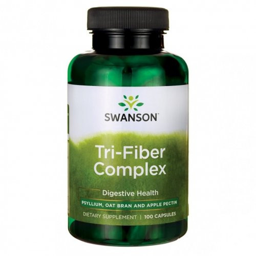 SWANSON Tri-Fiber Complex Digestive Health Maistinės skaidulos, 100 kapsulių