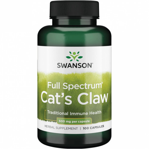 SWANSON Full Spectrum Cats Claw 500mg Traditional Immune Health Maisto papildas Una De Gato, 100 kapsulių