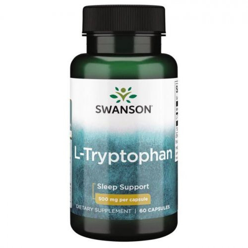 SWANSON L-Tryptophan 500mg Sleep Support Maisto papildas L-Triptofanas, 60 kapsulių
