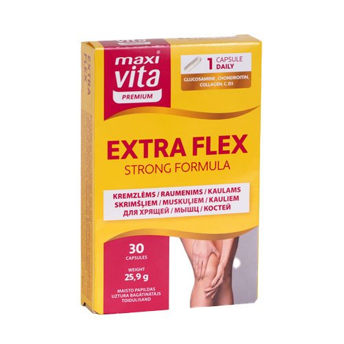 Maisto papildas sąnariams MAXI VITA PREMIUM EXTRA FLEX, 30 tab.
