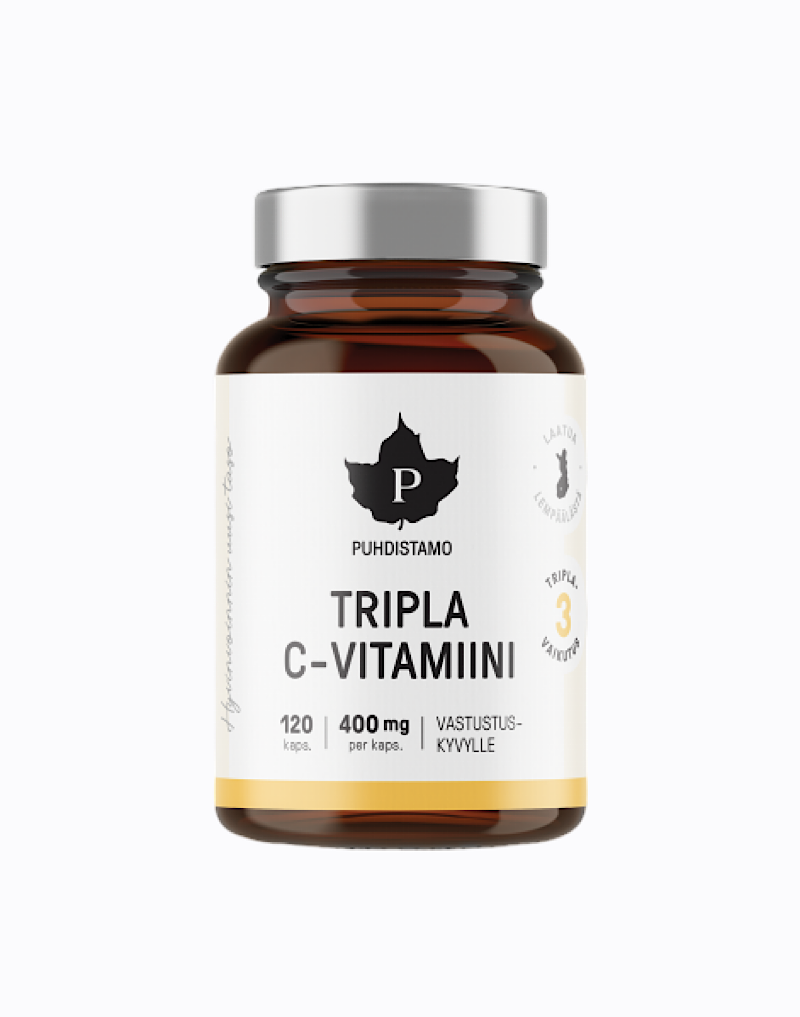 Trigubas vitaminas C 120 kapsulių