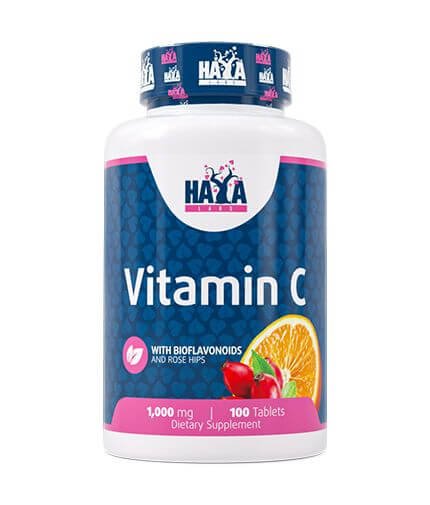 HAYA LABS Vitamin C with Bioflavonoids and Rose Hips - 100 tabl.