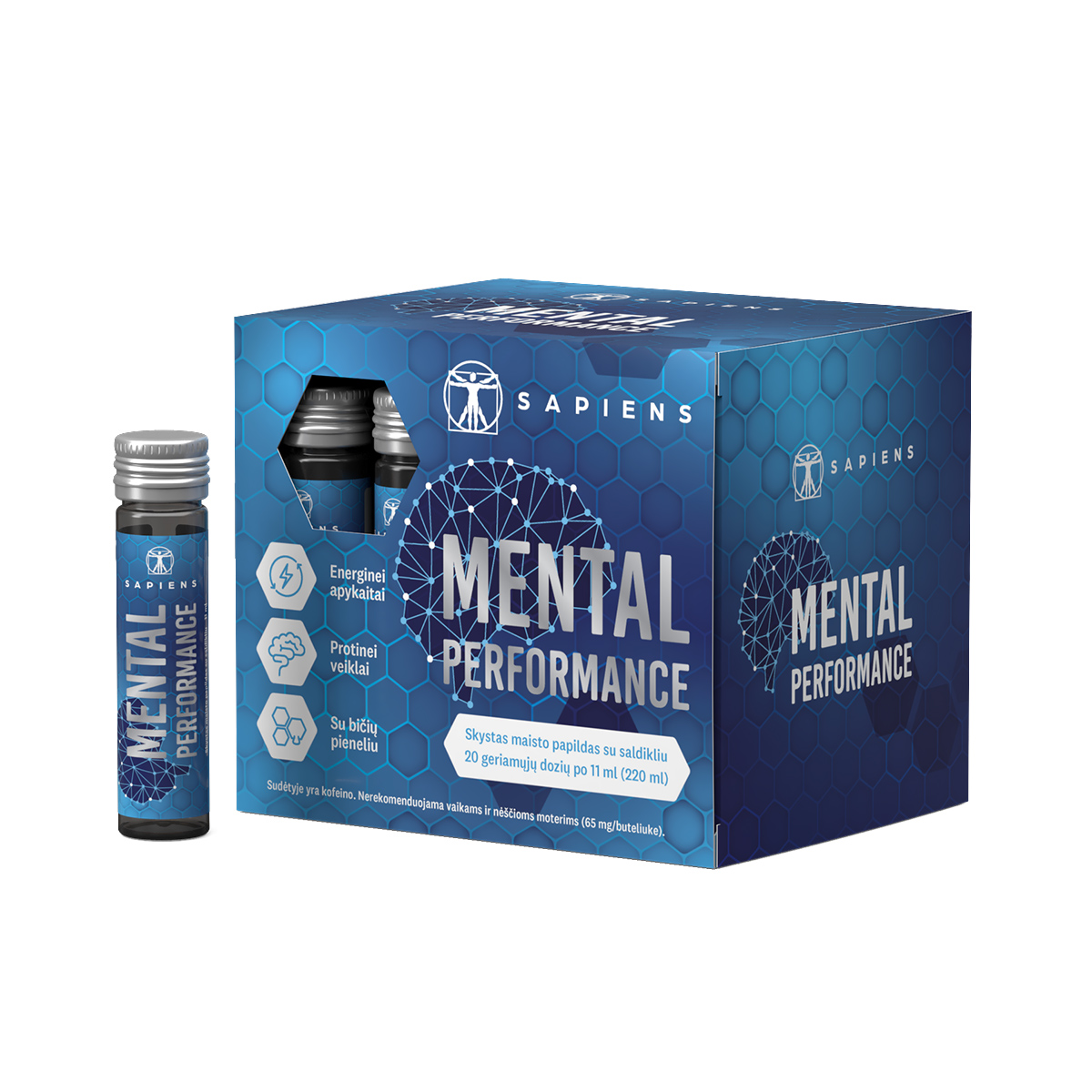 SAPIENS MENTAL PERFORMANCE, 11 ML,  20 geriamųjų dozių