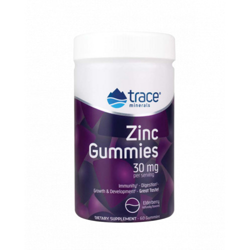 Trace Minerals Zinc Gummies 30mg Cinko guminukai, 60 guminukų
