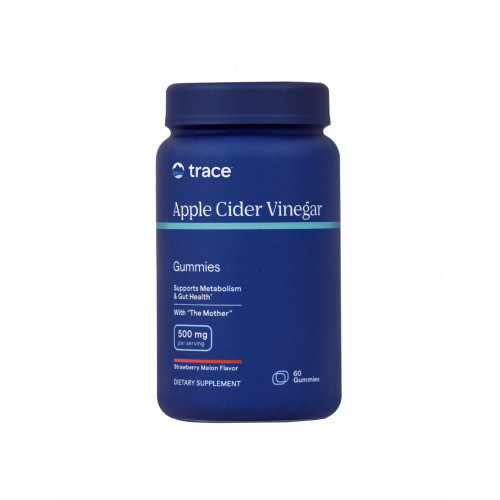 Trace Minerals Apple Cider Vinegar 500mg Obuolių acto guminukai, 60 guminukų