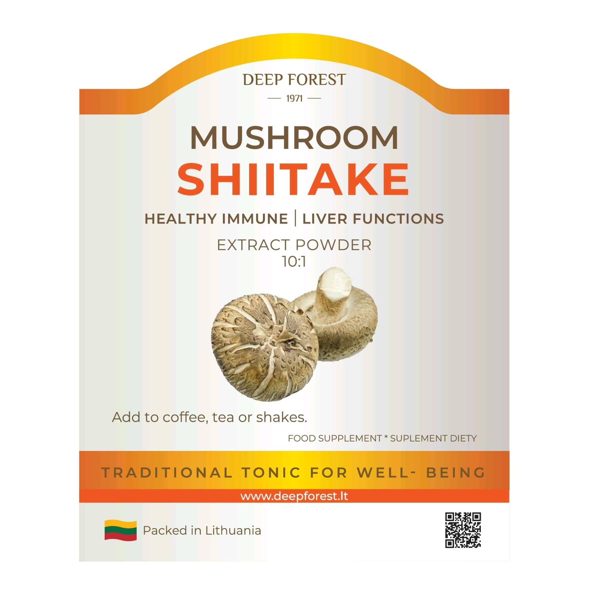 Shiitake ekstrakto 10:1 milteliai (50g.)