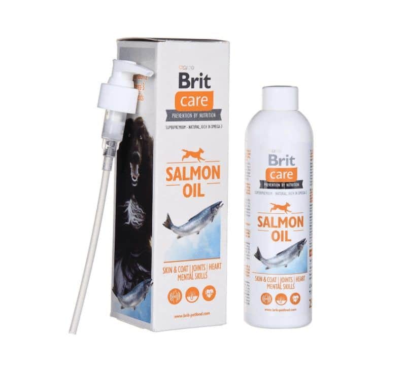 Brit Care lašišų aliejaus papildas šunims 250ml 500ml 1L - Produkto Tūris 500ml