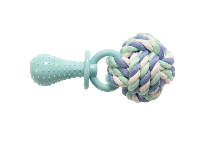 Gimdog Cotton Dent + Rope Ball W/Tpr 14 cm ø 6.6 cm žaislas šuniui