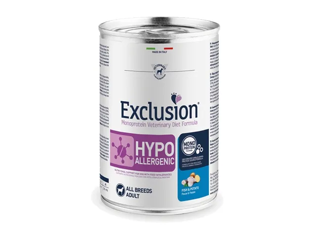 Exclusion Hypoallergenic konservai šunims su žuvimi ir bulvėmis 6x200g