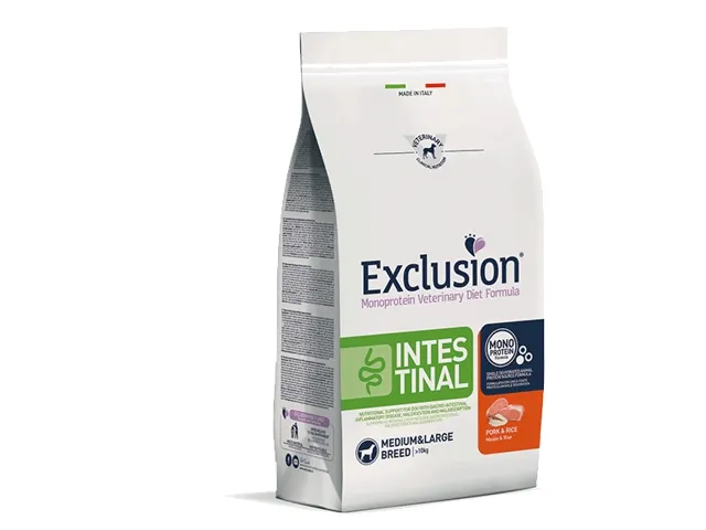 Exclusion Intestinal dietinis maistas didelių veislių šunims su kiauliena 2 kg