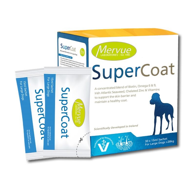 Mervue SuperCoat papildai didelių veislių šunims 30x15 ml