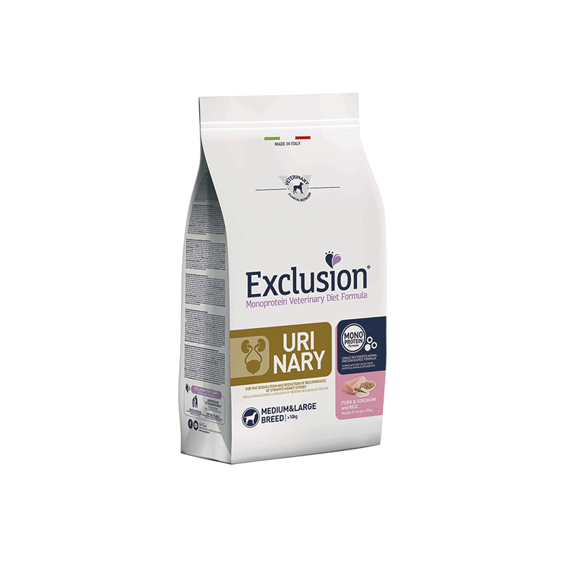 Exclusion Urinary sausas maistas vidutinių ir didelių veislių šunims 2 kg