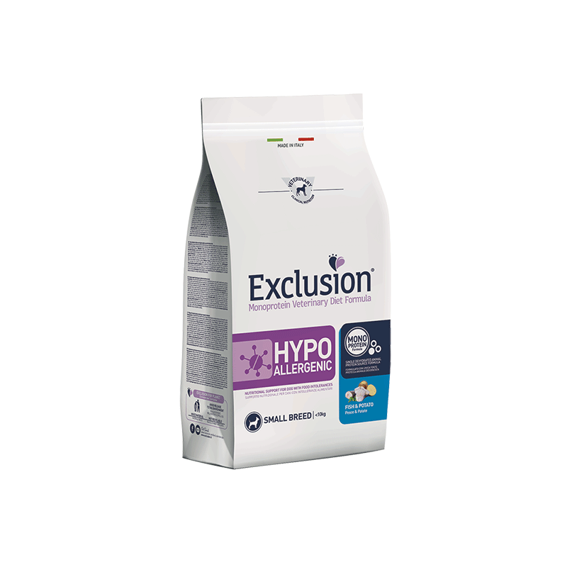Exclusion Hypoallergenic maistas su žuvimi mažų veislių šunims 2 kg