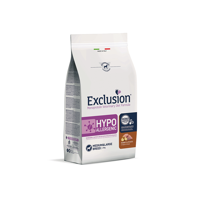 Exclusion Hypoallergenic sausas maistas su triušiena šunims 12 kg