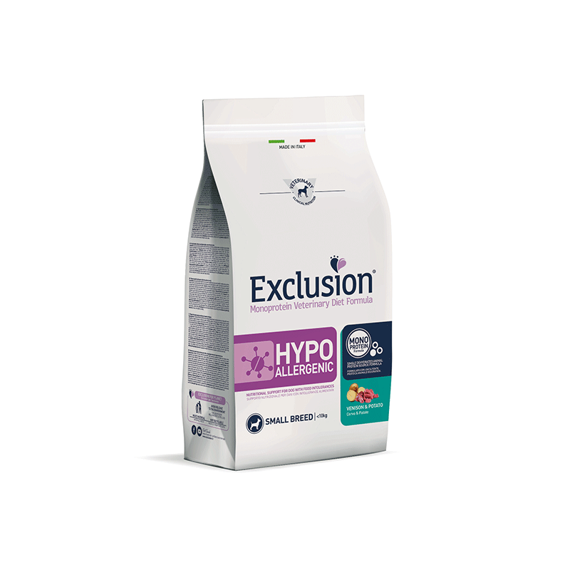 Exclusion Hypoallergenic maistas su elniena mažų veislių šunims 2 kg