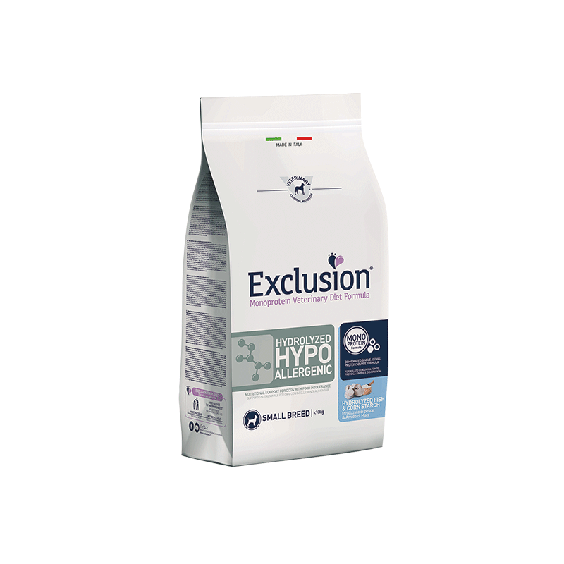 Exclusion Hypoallergenic maistas su žuvimi mažų veislių šunims 2 kg