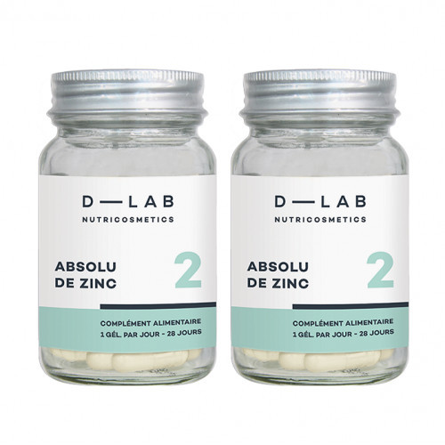 D-LAB Nutricosmetics Absolu de Zinc Maisto papildas cinkas, 2 Mėnesiams