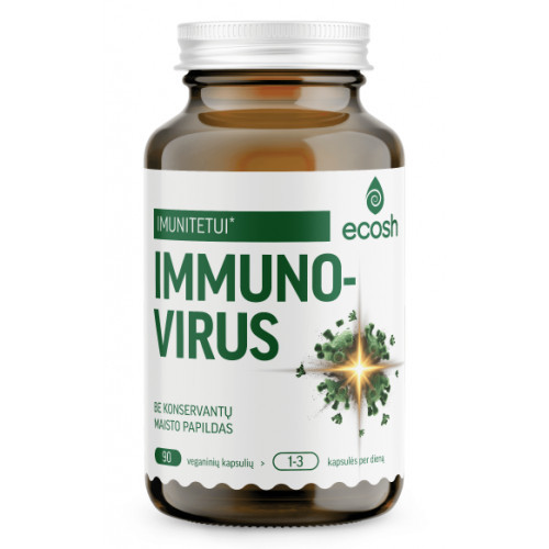 Ecosh Immuno-Virus Maisto papildai imunitetui, 90 kapsulių