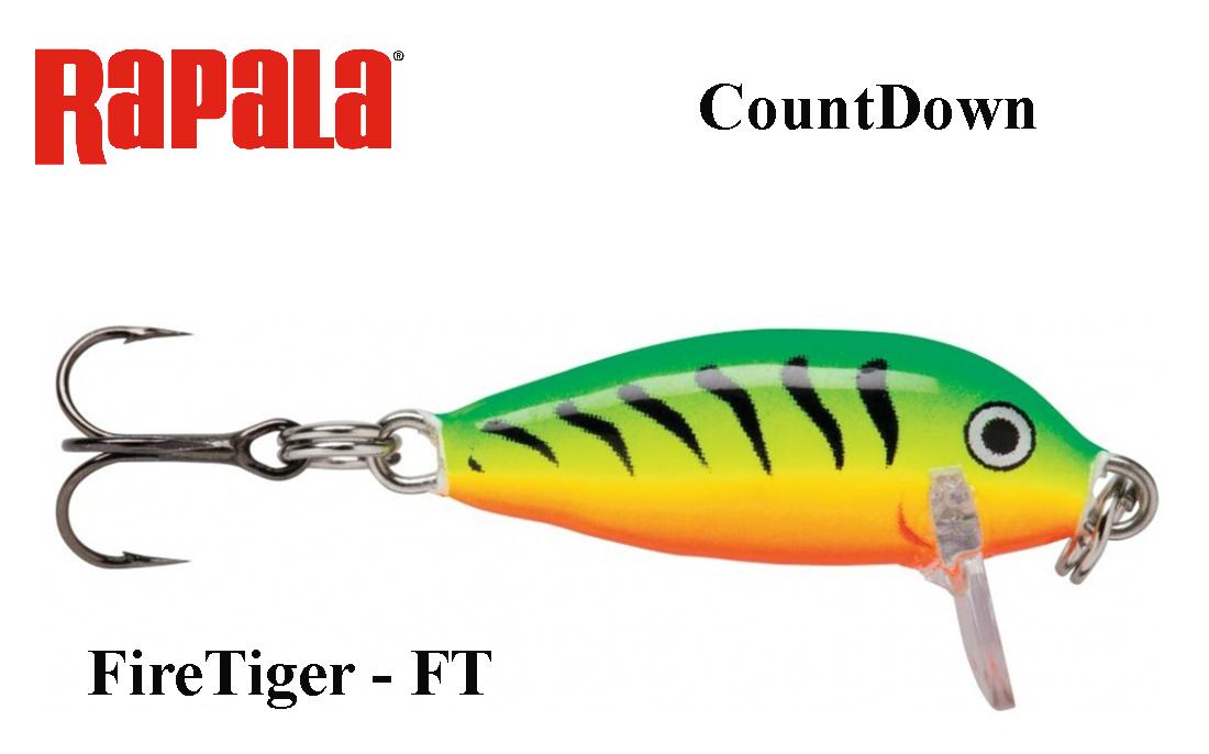 Vobleris Rapala Countdown CD01 FireTiger FT 2.5 cm