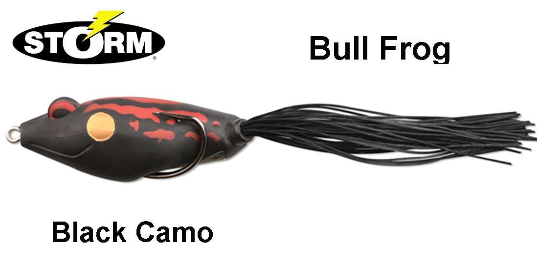 Vobleris varlė Storm SX-Soft Bull Frog Black Camo 7 cm